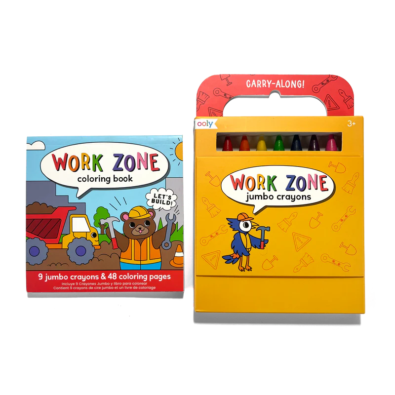 Carry Along Ooly Carry Along Coloring Book Set - Work Zone – Minim Kids