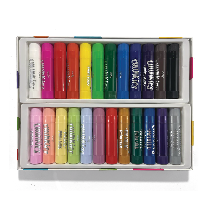 Ooly Chunkies Paint Sticks - Set of 24 with Pastels