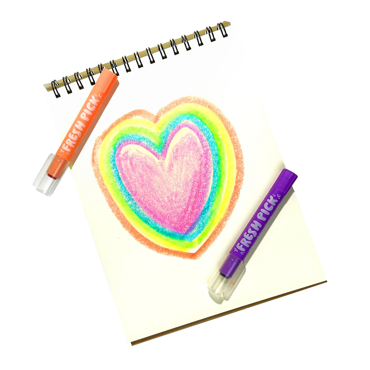 Ooly Fresh Pick Apple Scented Neon Gel Crayons - Set of 6