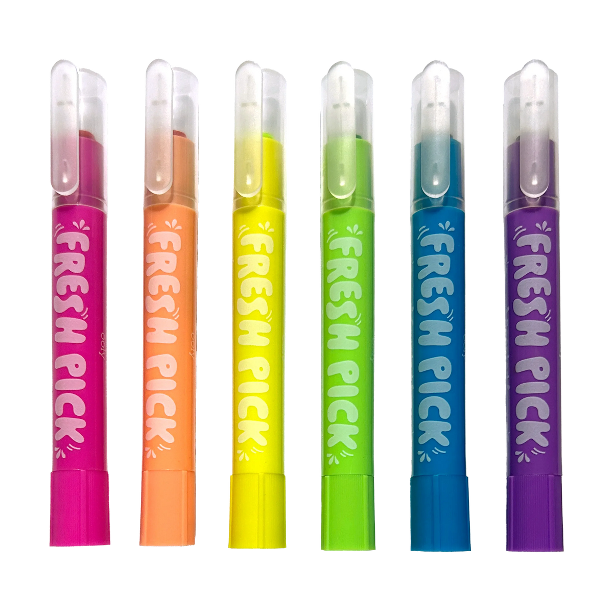 Ooly Fresh Pick Apple Scented Neon Gel Crayons - Set of 6