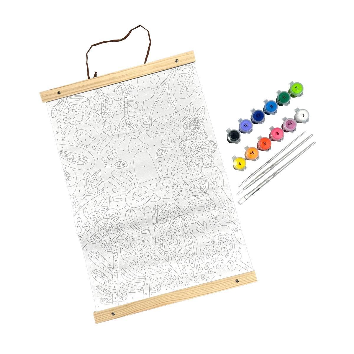 Ooly Paintology Paint-By-Number Canvas Kit - Tiger Eyes