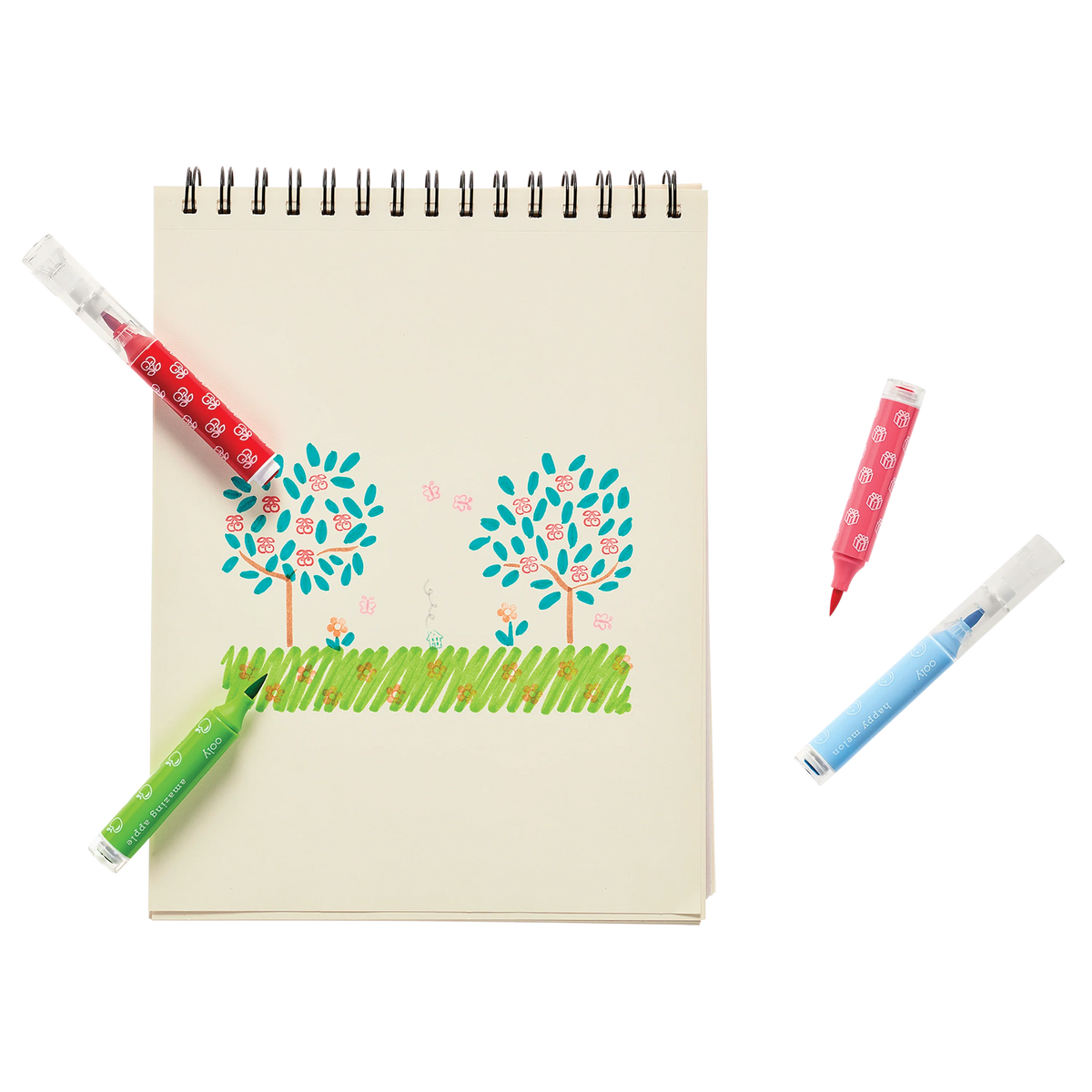 Ooly Stampables Double-Ended Stamp & Brush Markers - Set of 18