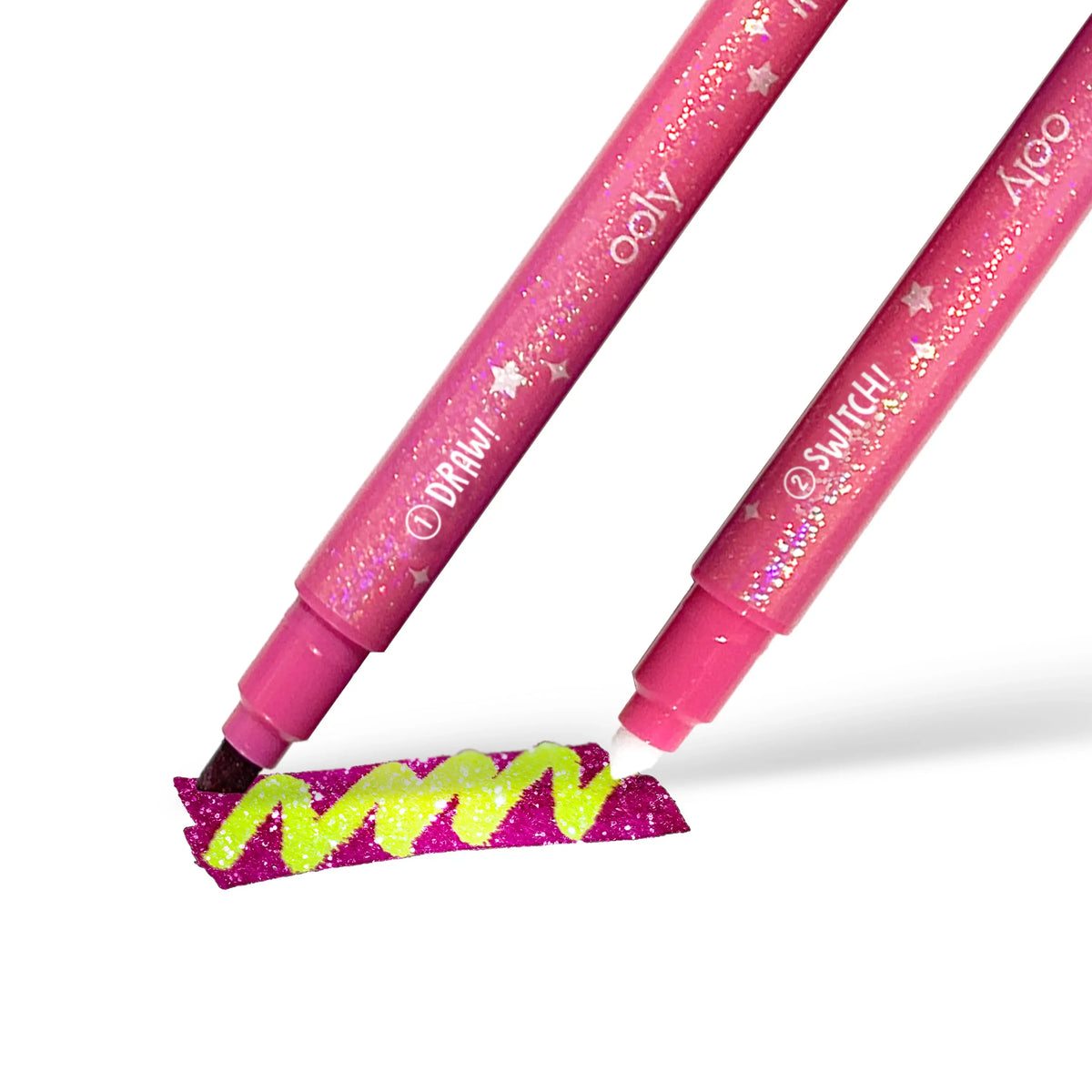 Ooly Switch-Eroo Sparkle Glittery Color Changing Markers - Set of 12