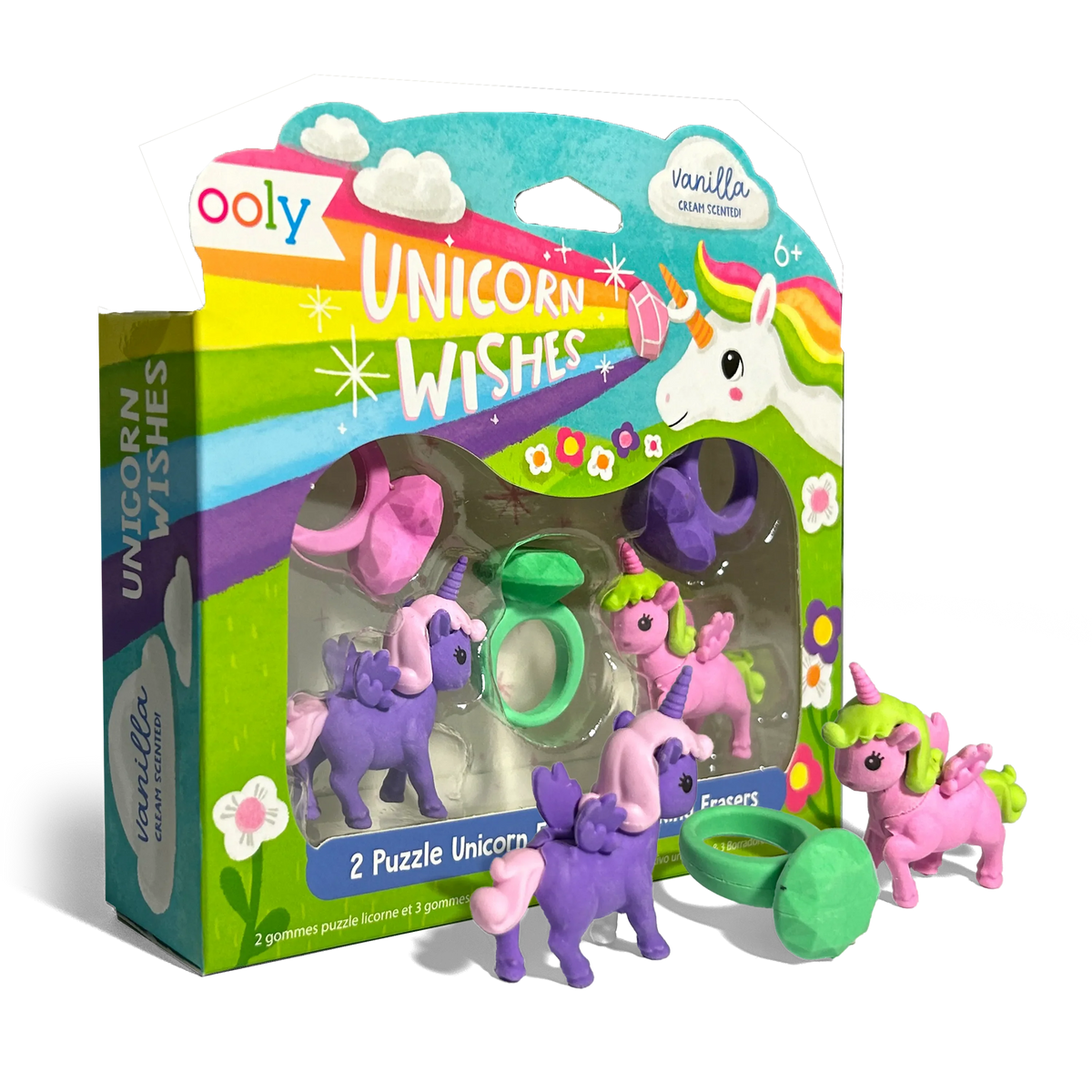 Ooly Unicorn Wishes Scented Puzzle Erasers - Set of 5