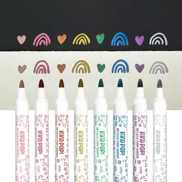 Ooly Vivid Pop! Water Based Paint Markers - Metallic