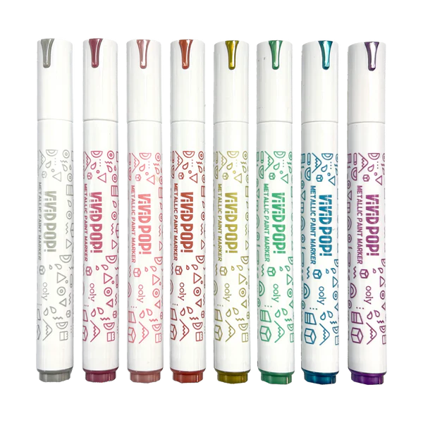 Ooly Vivid Pop! Water Based Paint Markers - Metallic