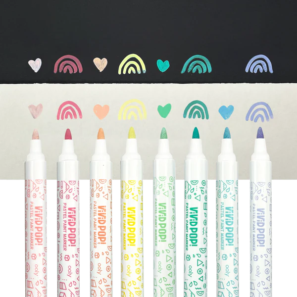 Ooly Vivid Pop! Water Based Paint Markers - Pastel