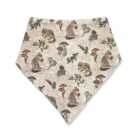 Little Canary Muslin Bib Woodland Chipmunk