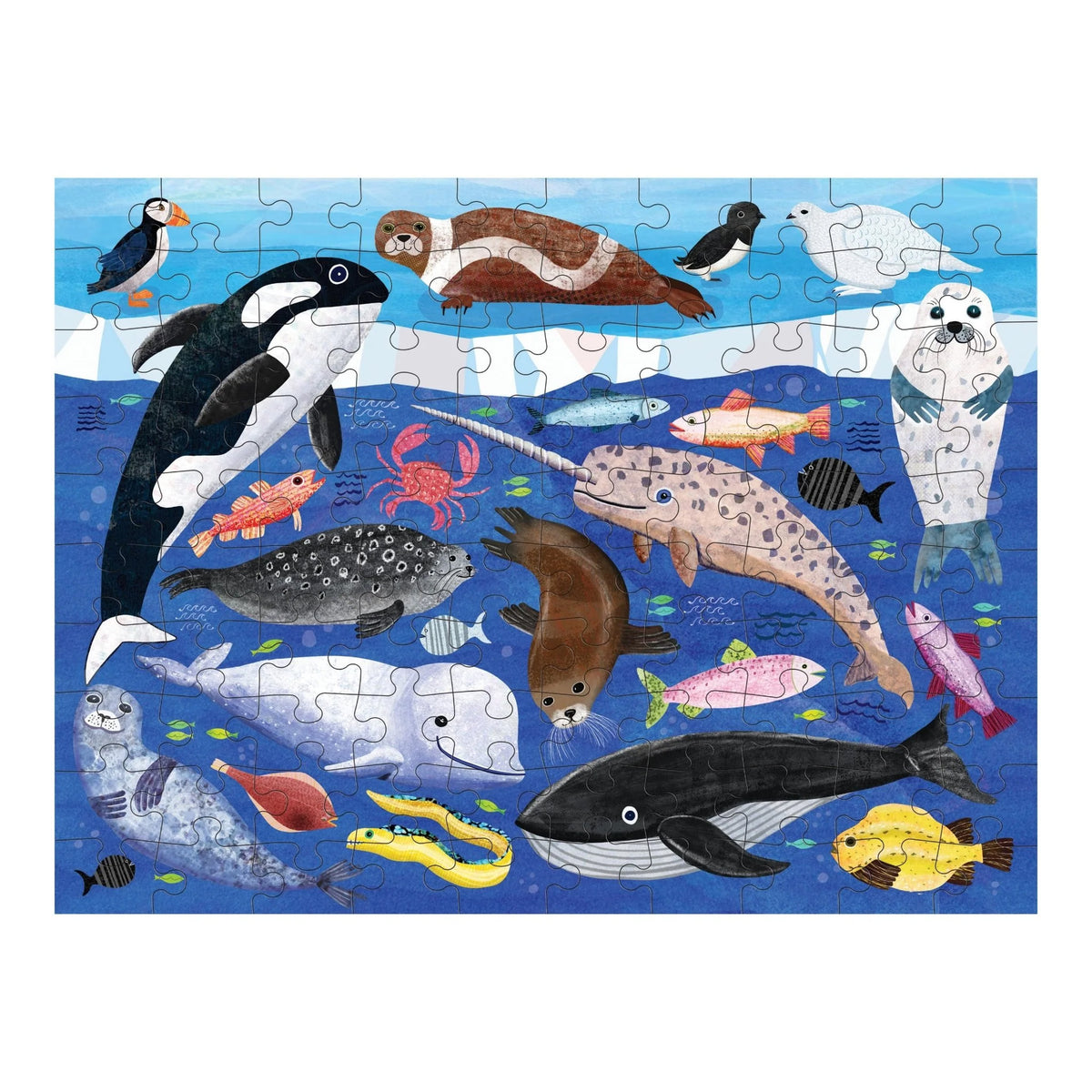 Mudpuppy 100 Piece Double-Sided Puzzle - Arctic Above & Below