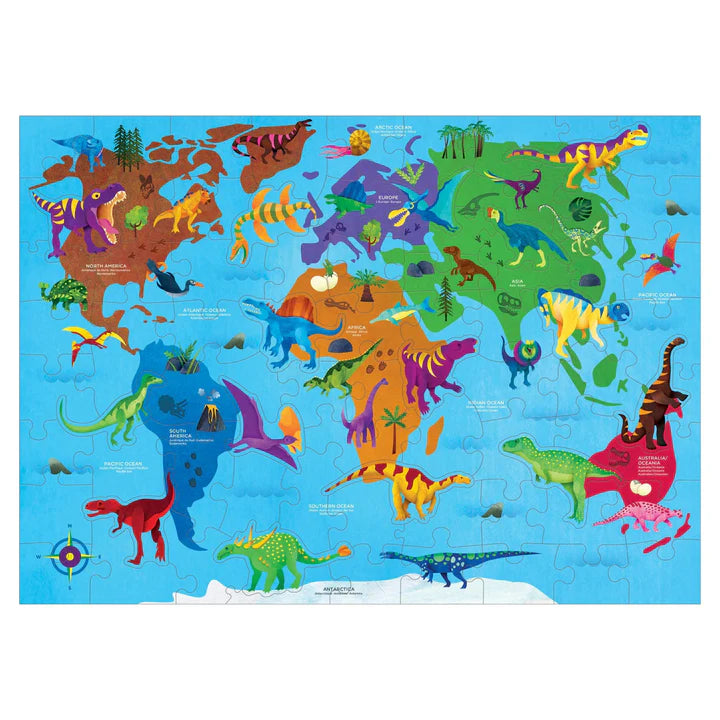 Mudpuppy Geography Puzzle - Dinosaur World