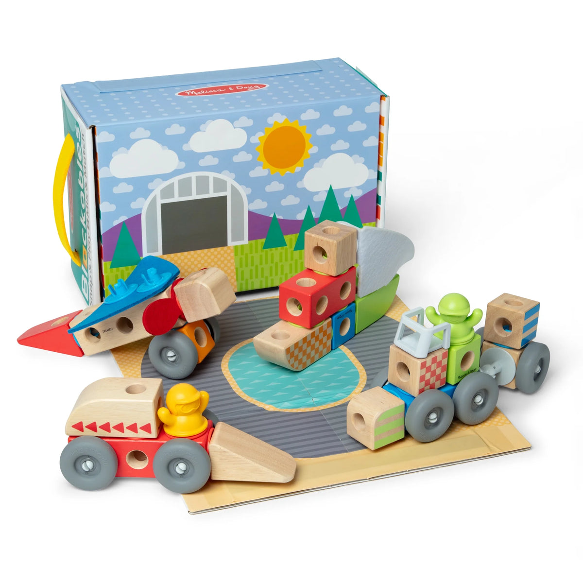 Melissa & Doug Blockables Play Set - Vehicles