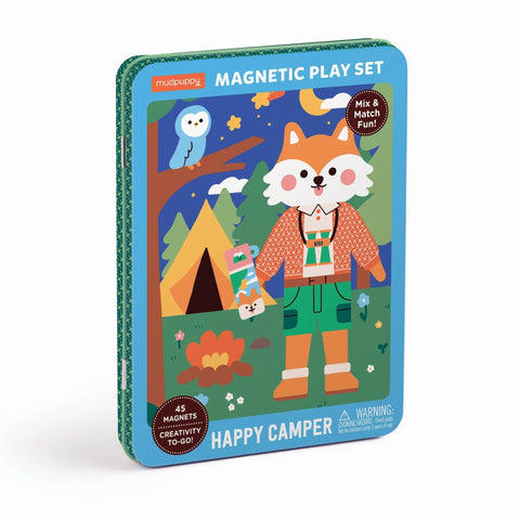Mudpuppy Magnetic Tin Playsets - Happy Camper