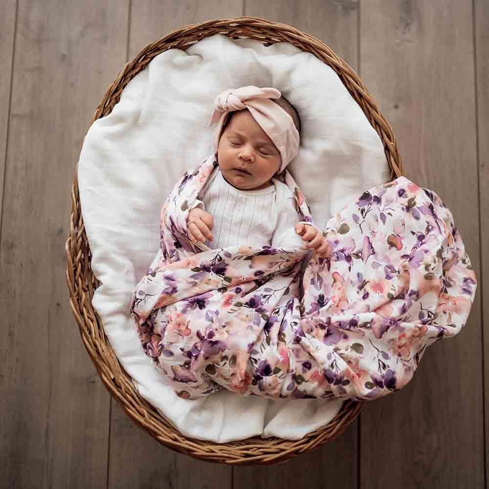 Snuggle Hunny Organic Muslin Wrap - Blushing Beauty