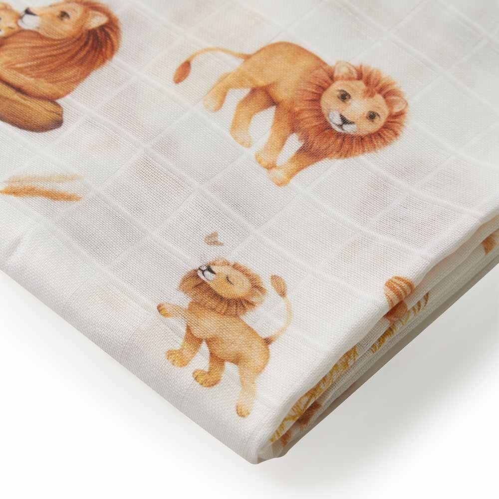 Snuggle Hunny Organic Muslin Wrap - Lion