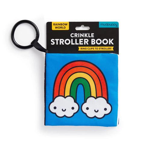 Mudpuppy Crinkle Fabric Stroller Book - Rainbow World
