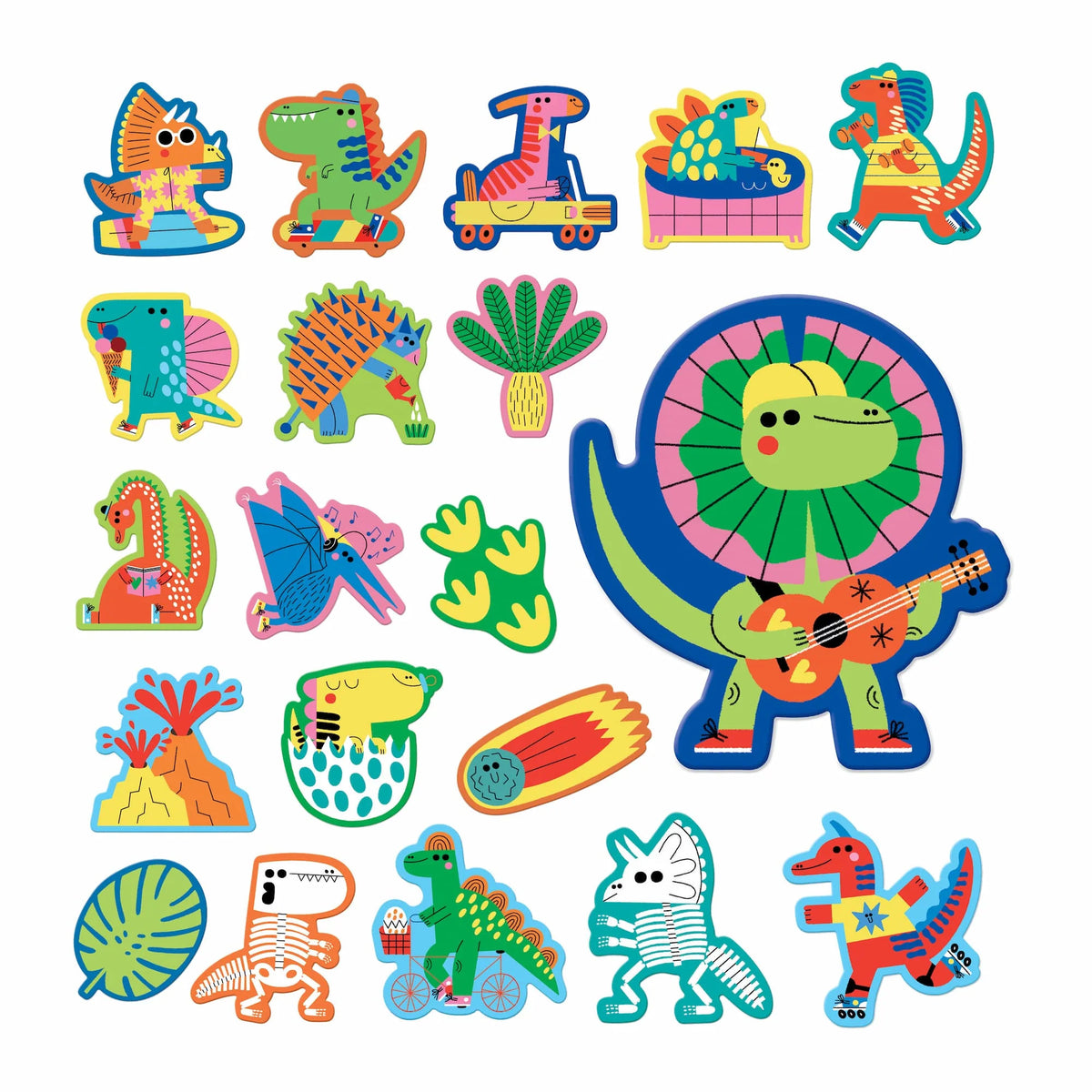 Mudpuppy Stickable Foam Bath Shapes - Rub-a-Dub Dinos