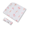 Snuggle Hunny Organic Jersey Wrap & Topknot Set - Ballerina