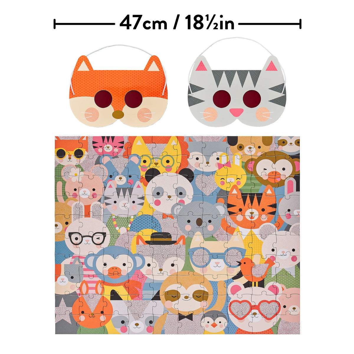 Petit Collage Animal Festival Decoder Puzzle