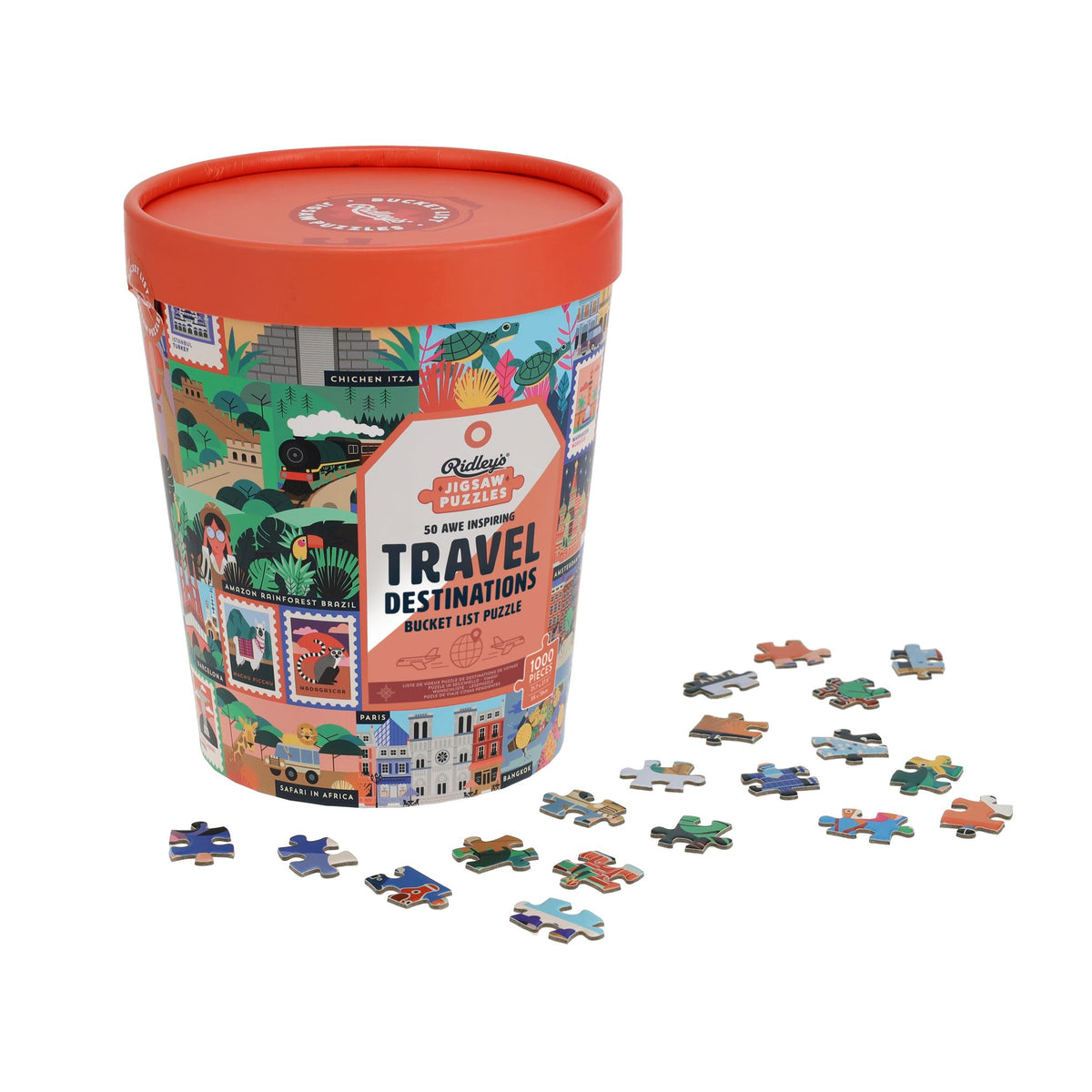 Ridley's Games 50 Awe-Inspiring Travel Destinations Bucket List 1000-Piece Puzzle