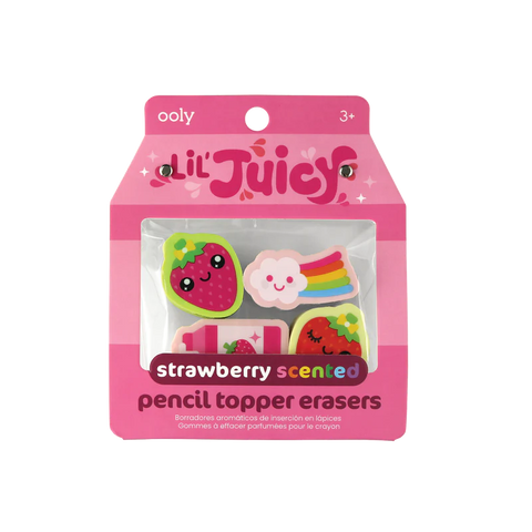 Ooly Lil Juicy Scented Topper Erasers - Strawberry