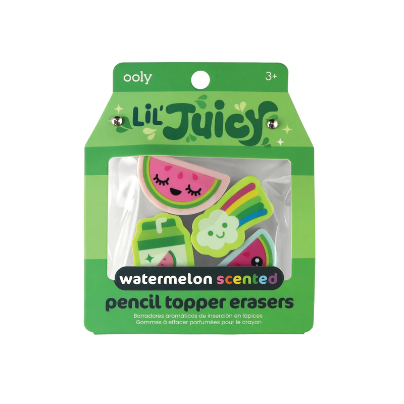 Ooly Lil Juicy Scented Topper Erasers - Watermelon