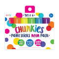 Ooly Chunkies Paint Sticks - Neon Set of 6