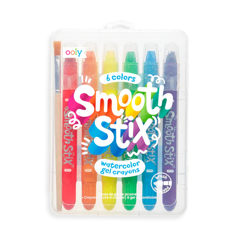 Ooly Smooth Stix Watercolor Gel Crayons - Set of 6