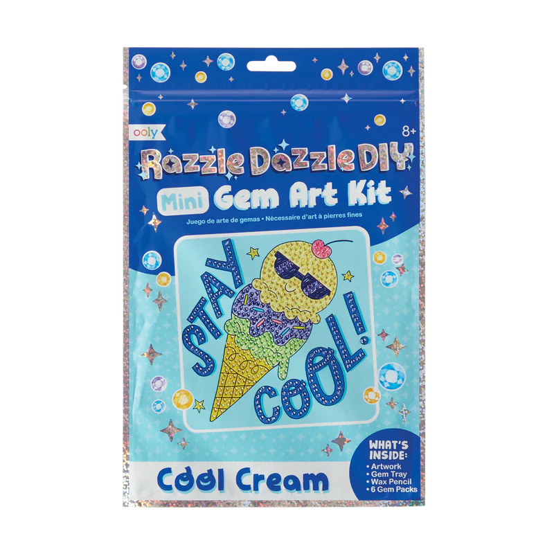 Ooly Razzle Dazzle D.I.Y. Mini Gem Art Kit - Cool Cream