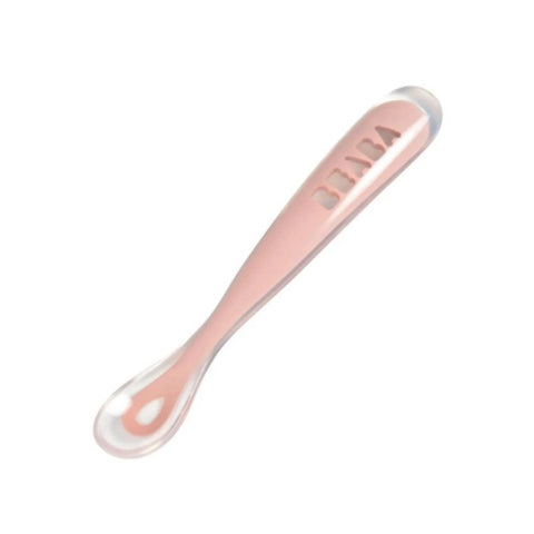 Beaba 1st Silicone Spoon Vintage Pink