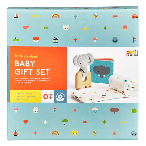 Petit Collage Little Elephant Baby Gift Set