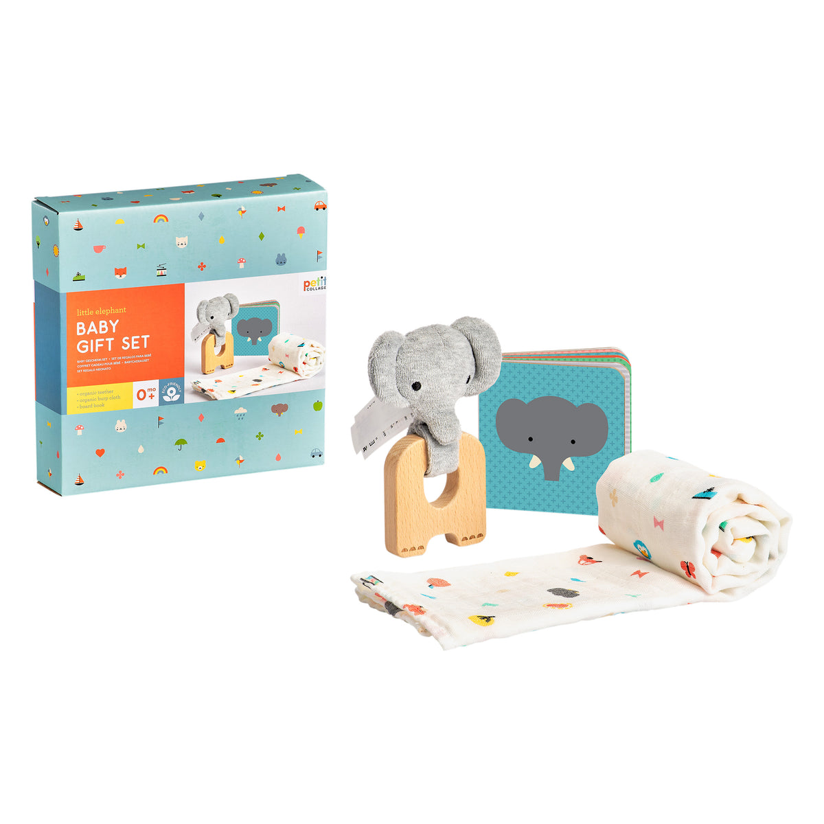 Petit Collage Little Elephant Baby Gift Set
