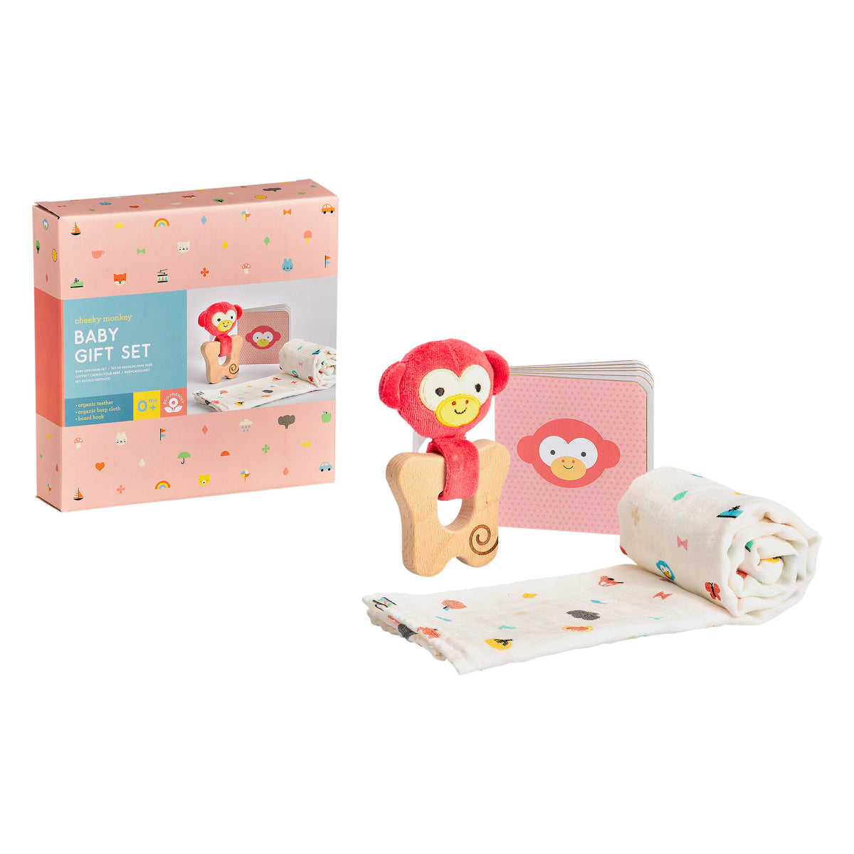 Petit Collage Cheeky Monkey Baby Gift Set