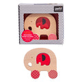 Petit Collage Elephant and Baby Wooden Push Along Car