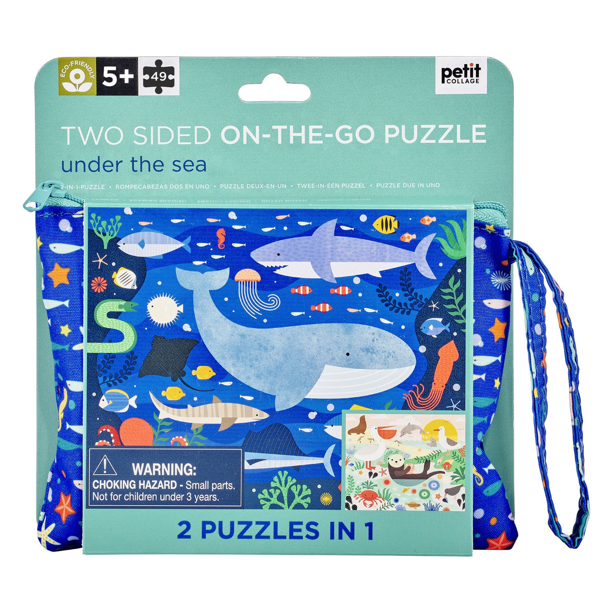Petit Collage Under the Sea Two-sided On-the-Go Puzzle
