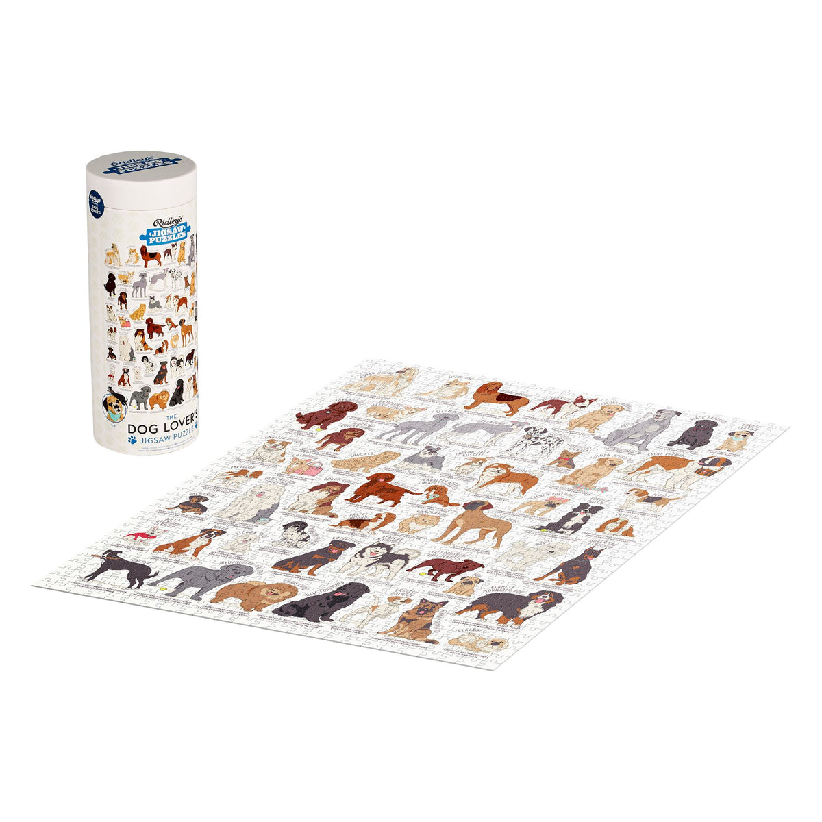 Ridley's Games Dog Lover's 1000 Piece Jigsaw Puzzle (Cream)