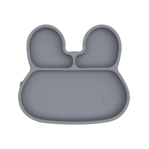 We Might Be Tiny Bunny Stickie Plate Grey
