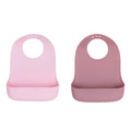 We Might Be Tiny Catchie Bibs Dusty Rose/Powder Pink