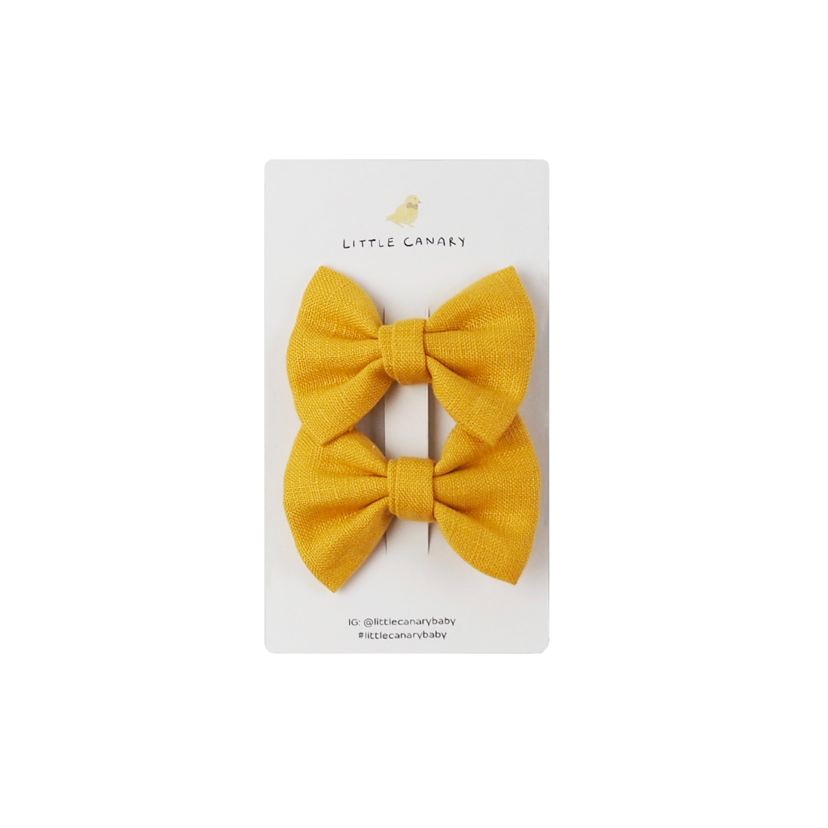 Little Canary Hairclips Classic Mustard
