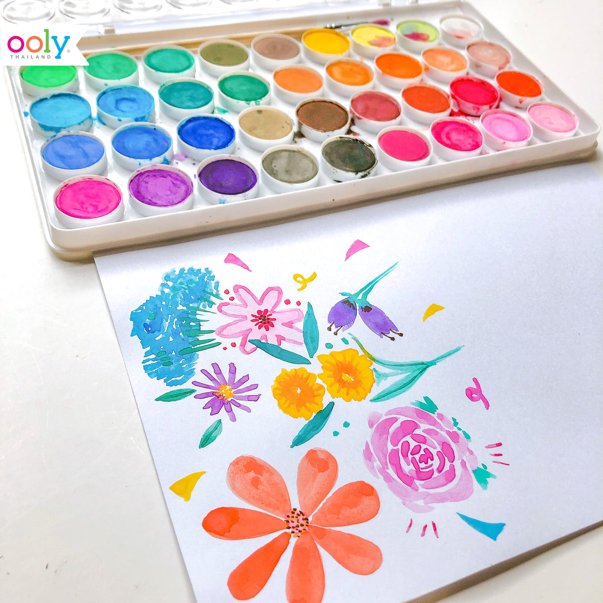 Ooly Lil Watercolor Paint Pods with Set of 36