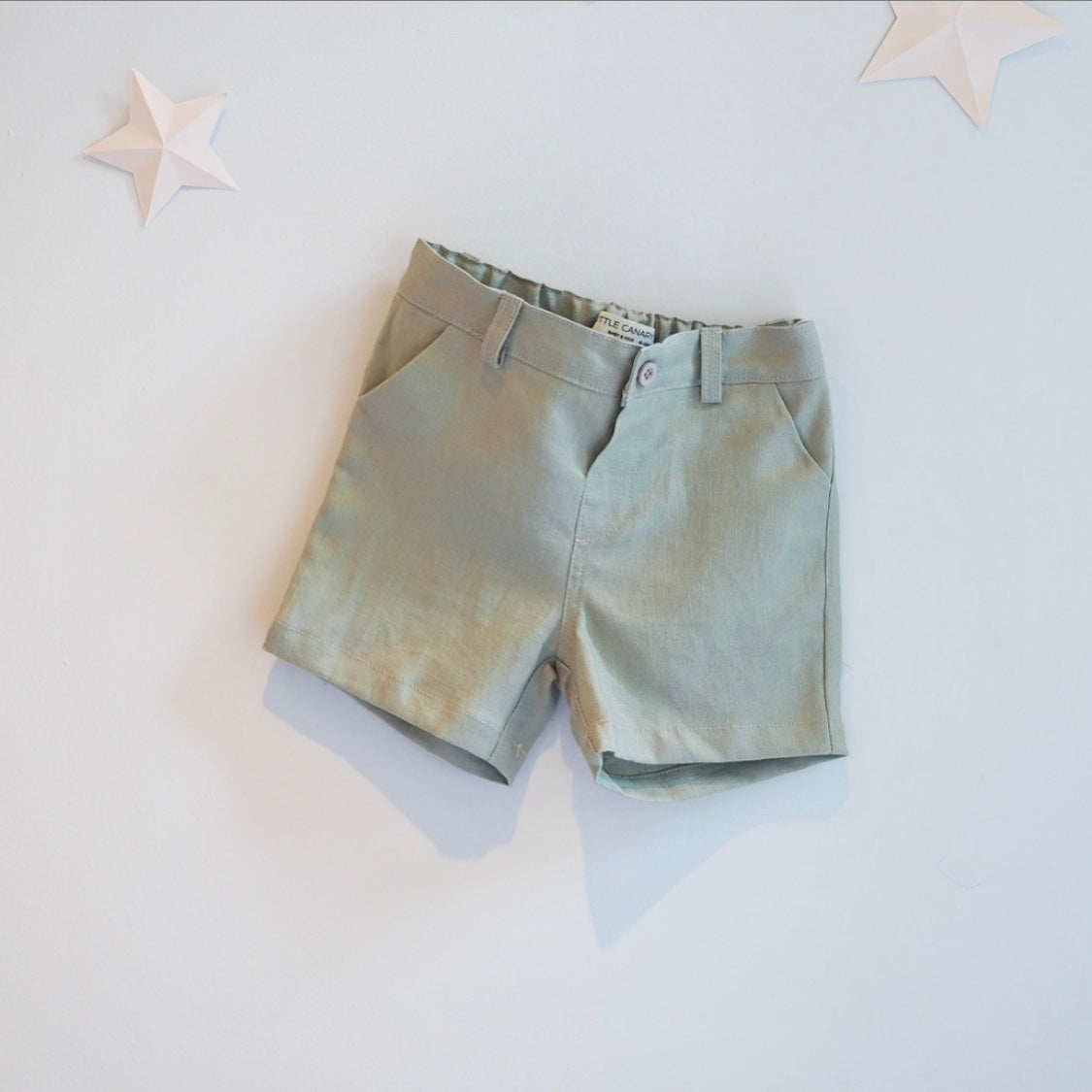 Little Canary Clothing Linen Shorts - Green