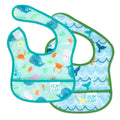 Bumkins Starter Bib 2 Pk - Ocean Life + Whale Tail