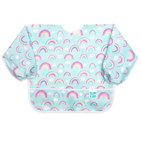 Bumkins Sleeved Bib - Rainbows