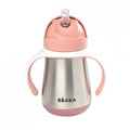 Beaba Stainless Steel Straw Cup 250ml Vintage Pink