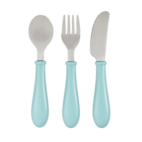 Beaba Stainless Steel Training Cutlery Airy Blue
