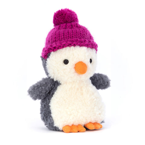 Jellycat Wee Winter Penguin Fuchia