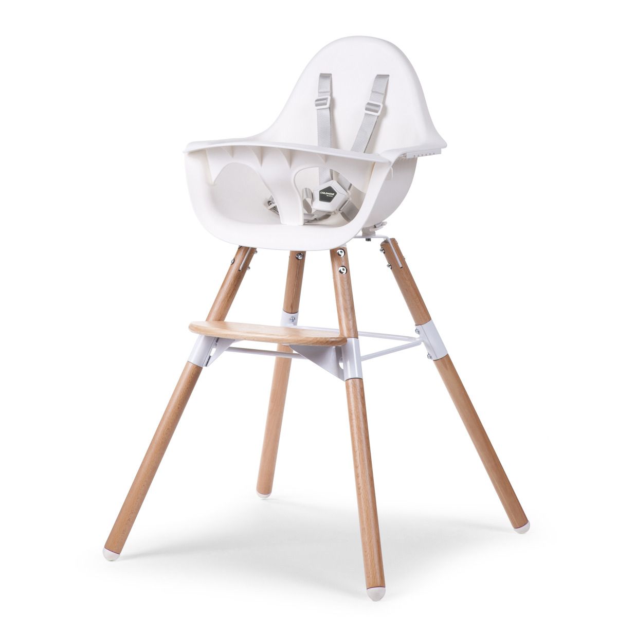 Childhome Evolu 2 Chair Natural White + Bumper