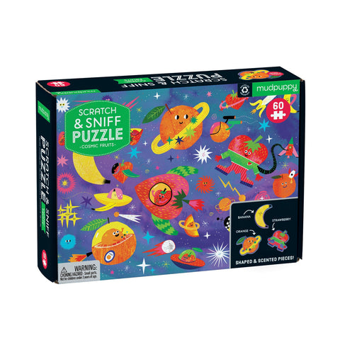 Mudpuppy Scratch and Sniff Puzzle - Cosmic Fruits