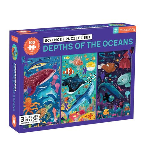 Mudpuppy Science Puzzle Set - Depths of the Oceans