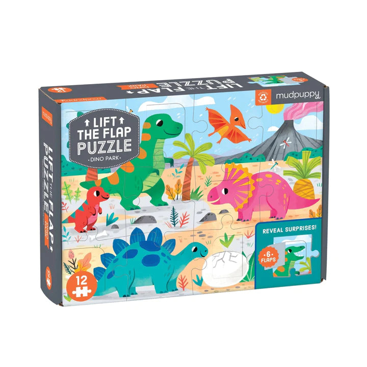 Mudpuppy Lift-the-Flap Puzzle - Dino Park