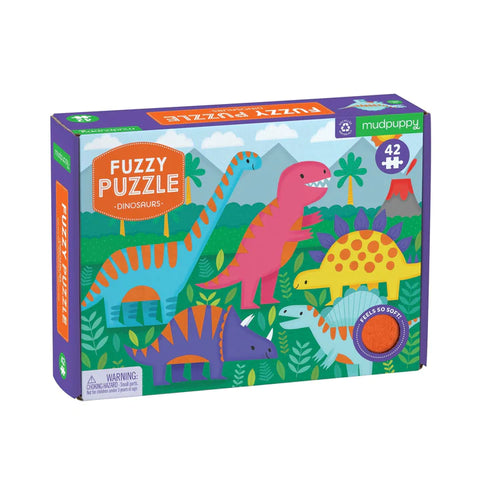 Mudpuppy Fuzzy Puzzle - Dinosaurs
